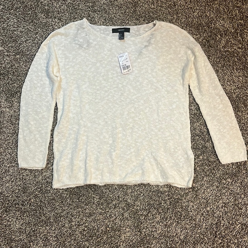 NWT cream sweater